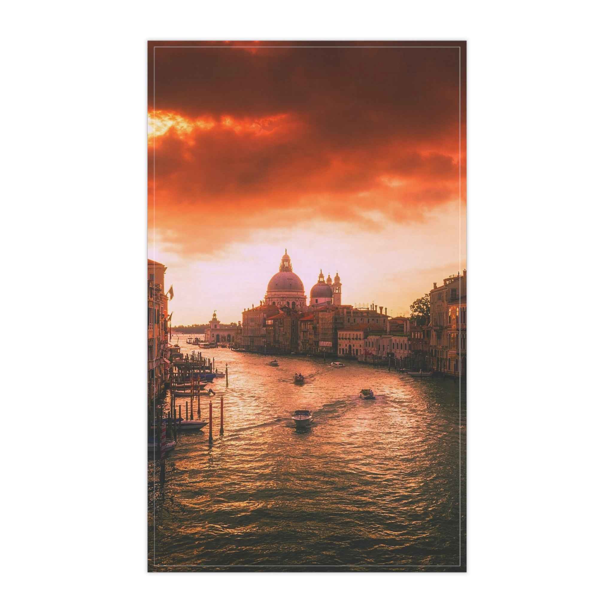 Venice Sunset Tea Towels | Kitchen Decor | Gift for Home Chefs | Mediterranean Style | Housewarming Gift | Vintage Wall Art